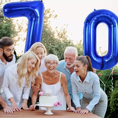 Image of TONIFUL 40 Inch Navy Blue Number 20 Balloon Large Foil 20th Birthday Decor