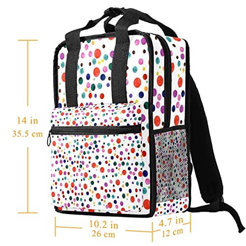 Sac à dos pour garçons à pois aquarelle avec sangles ajustables