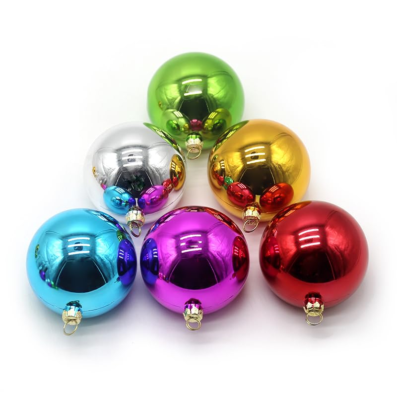 12pcs/lot Blank Sublimation Christmas Ball Ornaments for Sublimation Ink Transfer Printing Heat Transfer Press DIY Gifts Craft Can Print (3.1inch/8cm Mix Color)