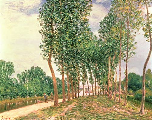 Peinture Murale Bords du Loing près de Moret pour une Décoration de Salon Lumineuse et Apaisante