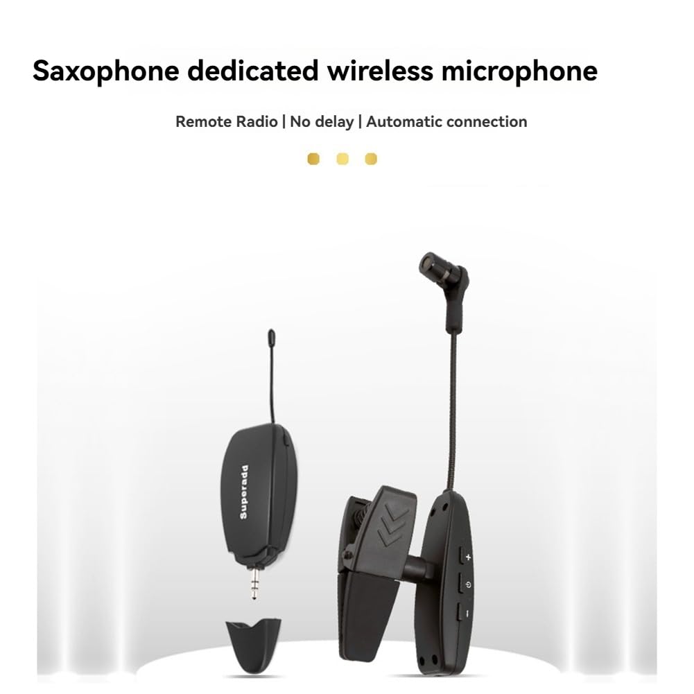 Bezprzewodowy system mikrofonowy UHF 2,4 G do odbiornika instrumentów i nadajnika do saksofonu
