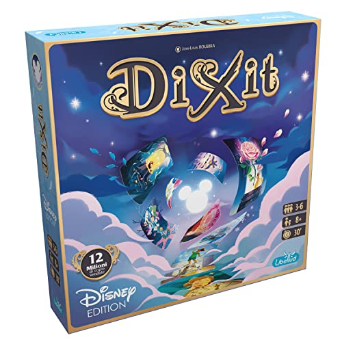 Asmodee - Dixit: Disney - Brettspiel für Fantasie und Fantasie mit den Disney-Figuren, 3-6 Spieler, 8+ Jahre - Italienische Sprache