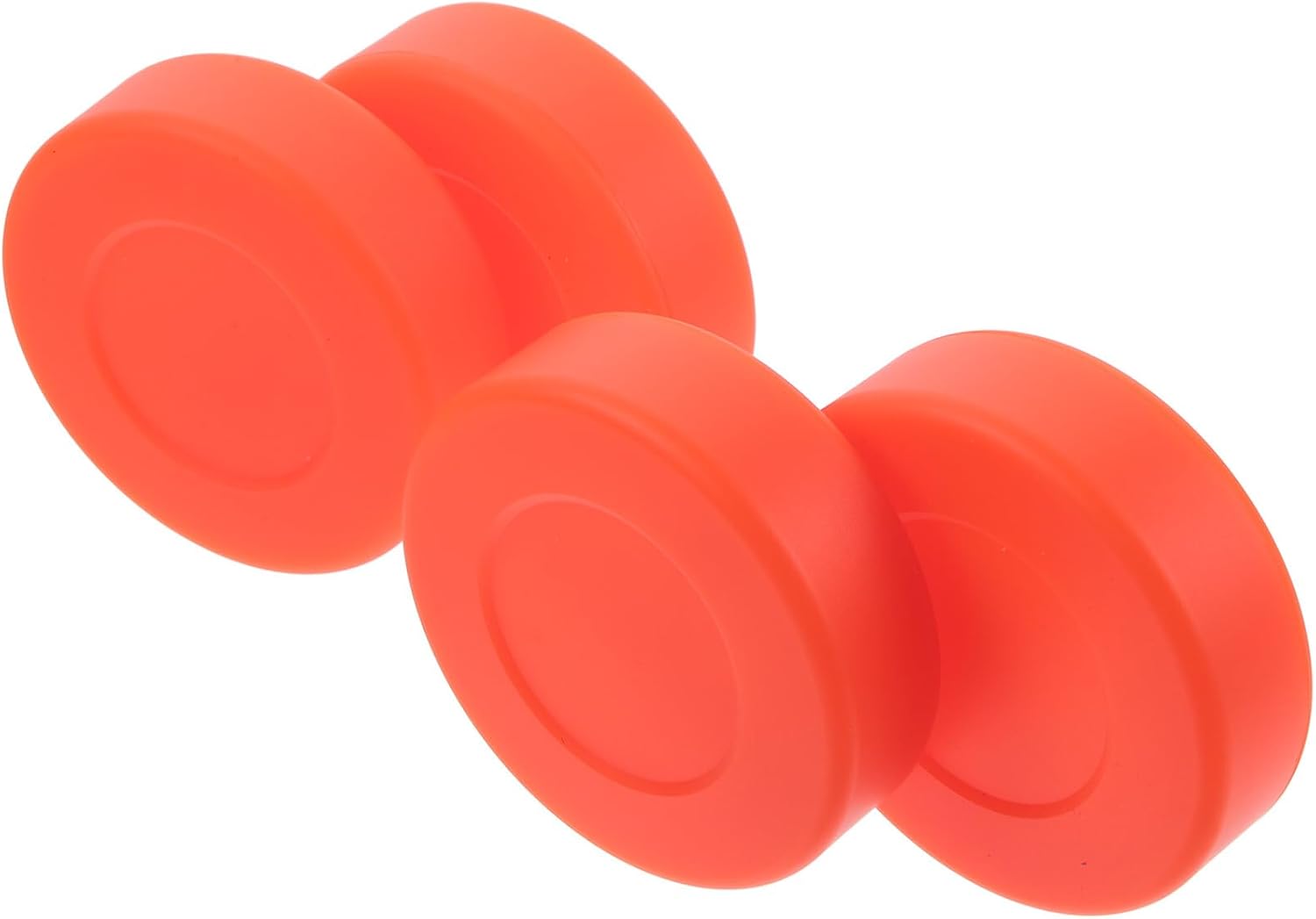 4pcs Adjustable Hardness Matte PVC Ice Hockey Training Pucks Set, Orange Ice Hockey Practicing Puck Accessories for Indoor and Outdoor Team Sports