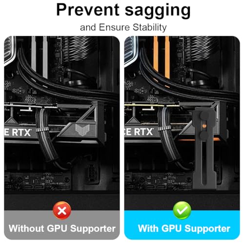 Image of ZORBES GPU Support Bracket, Graphics Card Holder with Adjustable Height 6-96mm, Anti-Sag Support Stand for PCIe Protection, Stable GPU Mount Compatible with Most ATX Cases & Graphics Cards