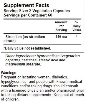 Miniatura 2 de NSI Strontium - 680 mg por porción - 120 cápsulas vegetarianas