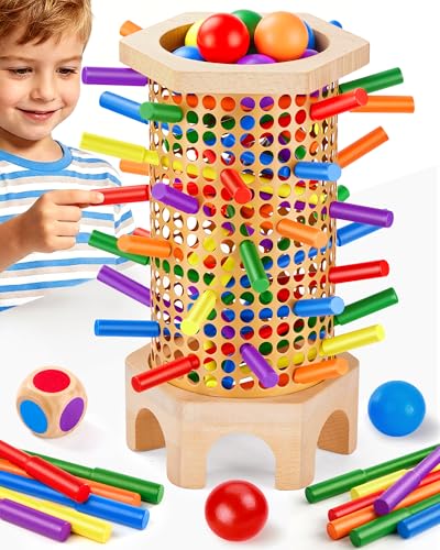 Juego Torre Montessori de Palitos de Madera para Niños 3-8 miniatura 1