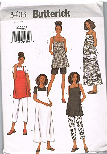 MISSES'/ BUTTERICK PATTERN 3403 MATERNITY TOP, DRESS, SHORTS & PANTS SIZE 20-24