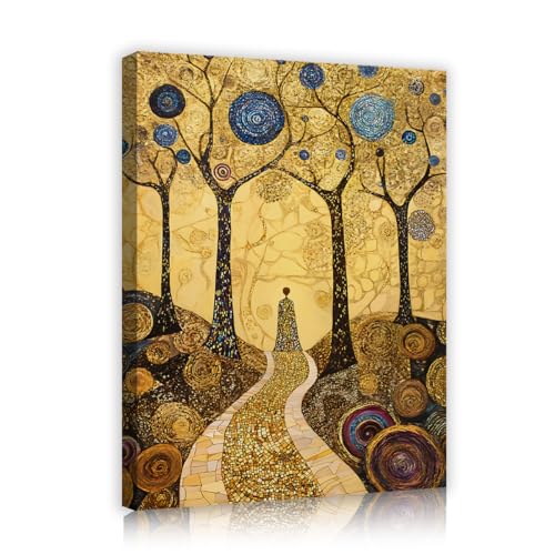 Toile d'Art mural Forêt d'or OSHIONARTE insuffle l'énergie de l'Arbre de la vie chez vous