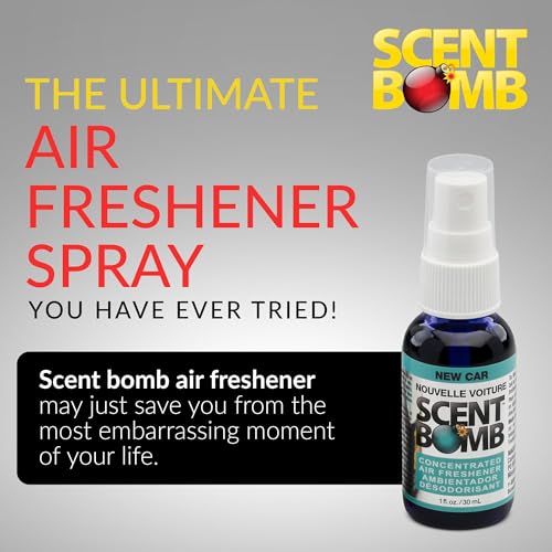 Scent Bomb Air Freshener Spray, Long-Lasting Odor Eliminator - Effective Deodorizer for Home & Car, Fresh Room Spray for Kitchen, Bathroom & Smell Neutralizer - 1 oz Pack of 4, New Car Scent - Image 3