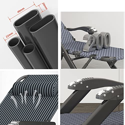 Chaise longue inclinable réglable pour extérieur et intérieur - 8