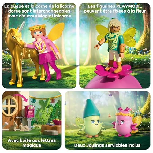 Playmobil Fairy Home with Golden Unicorn and Stable - vue 5