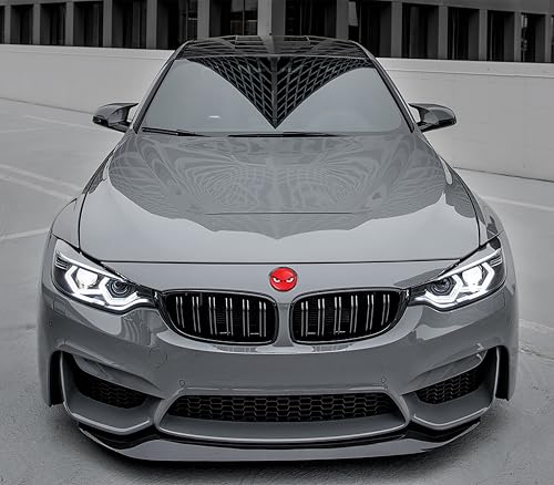 Image of Biomar Labs 82mm Car Bonnet Badge Compatible with BMW 51148132375 - Replacement BMW Badge Emblem for Bonnet or Boot EO (EO 9)