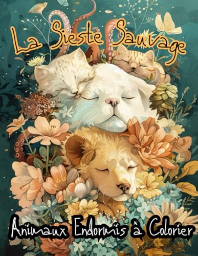 La Sieste Sauvage: Animaux Endormis à Colorier