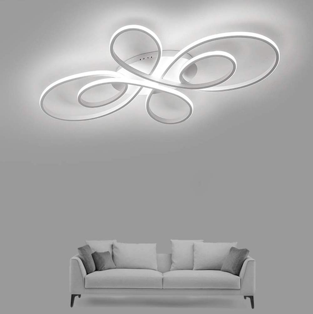 Plafoniera a LED a forma di fiore, lampadario moderno creativo, da incasso, per soggiorno, camera da letto, cucina, bianco, luce bianca