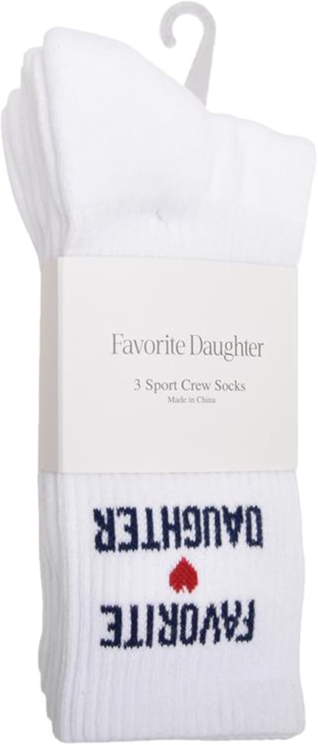 Favorite Daughter Women's The Favorite Daughter Heart Sock Set, White, One Size