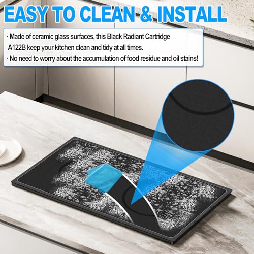Image of [2 PACK] Upgraded A122B A122BA Radiant Cartridge Compatible with Jenn air Cooktop Replacement Parts Radiant Cartridge JEA8120ADB Whirlpool Jennair Cooktop parts Electric Cooktop Stove Burners