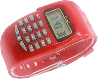 Calculator Watch Children Calculating Watch: 2pcs Wrist Watch, Practical Calculator Watch, Portable Calculator Watch, Universal Wrist Watch for Boys Girls Children, Red Calculator Watch