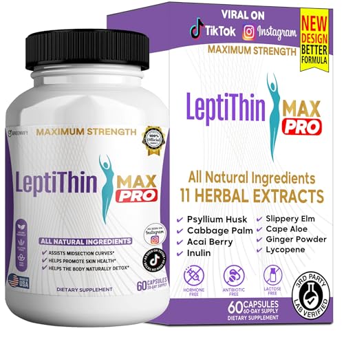 GREENVIFY LeptiThin MAX PRO Maximum Strength Dietary Supplement, 60 Capsules, 30-Day Supply, All Natural Ingredients (1)