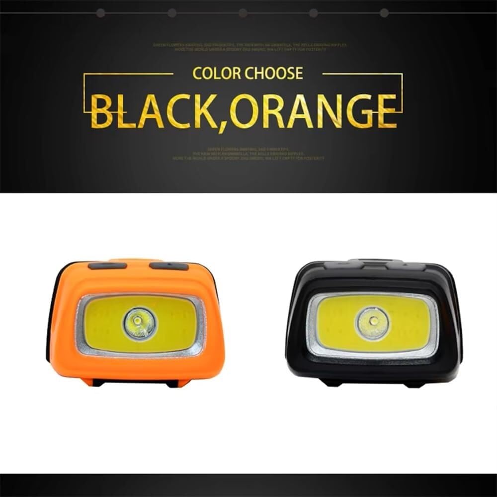 Miniaturowa latarka czołowa 200 lm LED wodoodporna IPX4, stroboskopowa, latarka czołowa(Black)