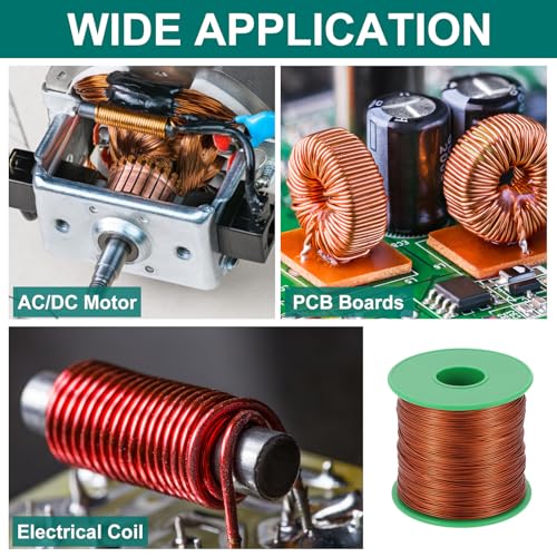 MECCANIXITY 30 AWG Magnet Wire, 30 Gauge Enameled Copper Wire, 1 Lb Magnetic Coil Wire for Transformer, Motor, Electric, 180C(356F),Brown by MECCANIXITY - Used condition - Image 5