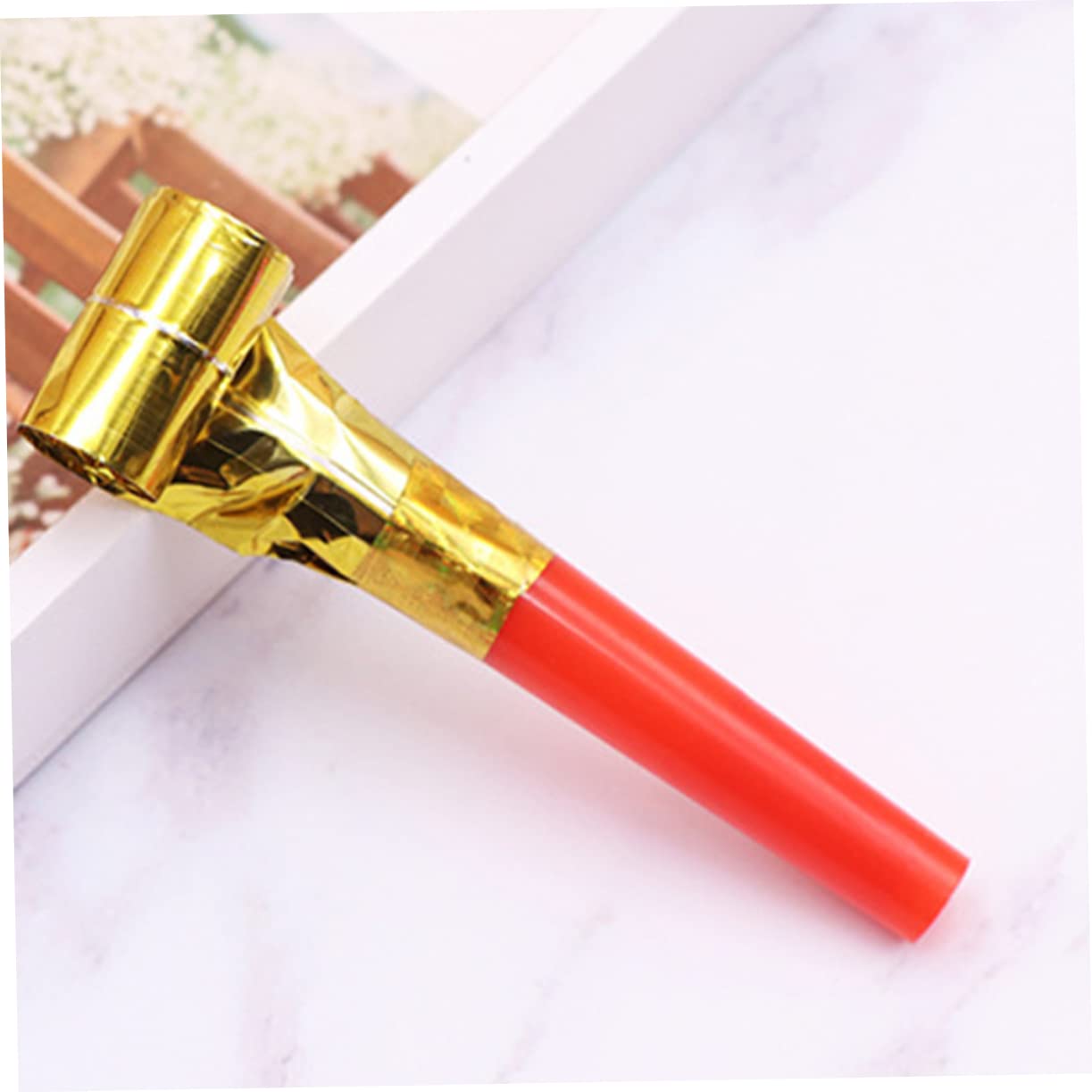 HOOTNEE 100PCS Party Whistles for Long Nose Party Blowouts for Birthday Celebrations and Fun Events Random Colors Included Random Color