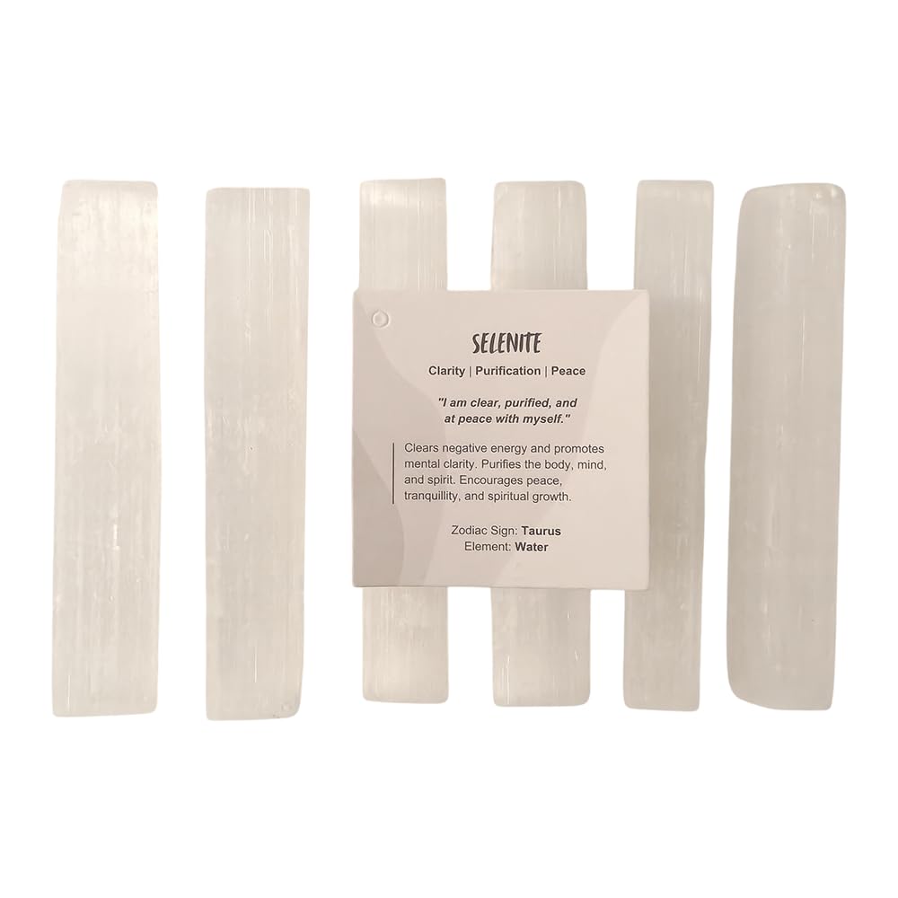 Selenite Wand,Stick, 10cm, Pack of 6