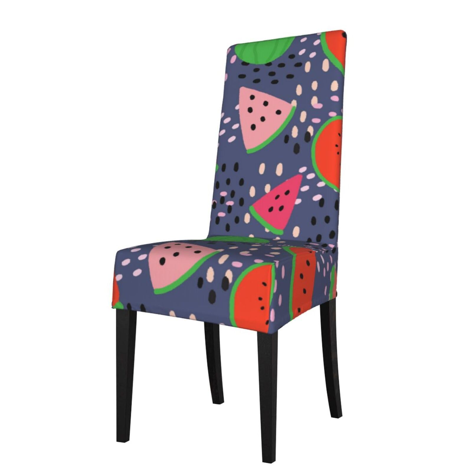 LKYMOH Summer Fruit Watermelon Design, Chair Covers Stretch Chair Slipcovers for Dining Room, for Party Pet Protection Universal Fit Soft Polyester