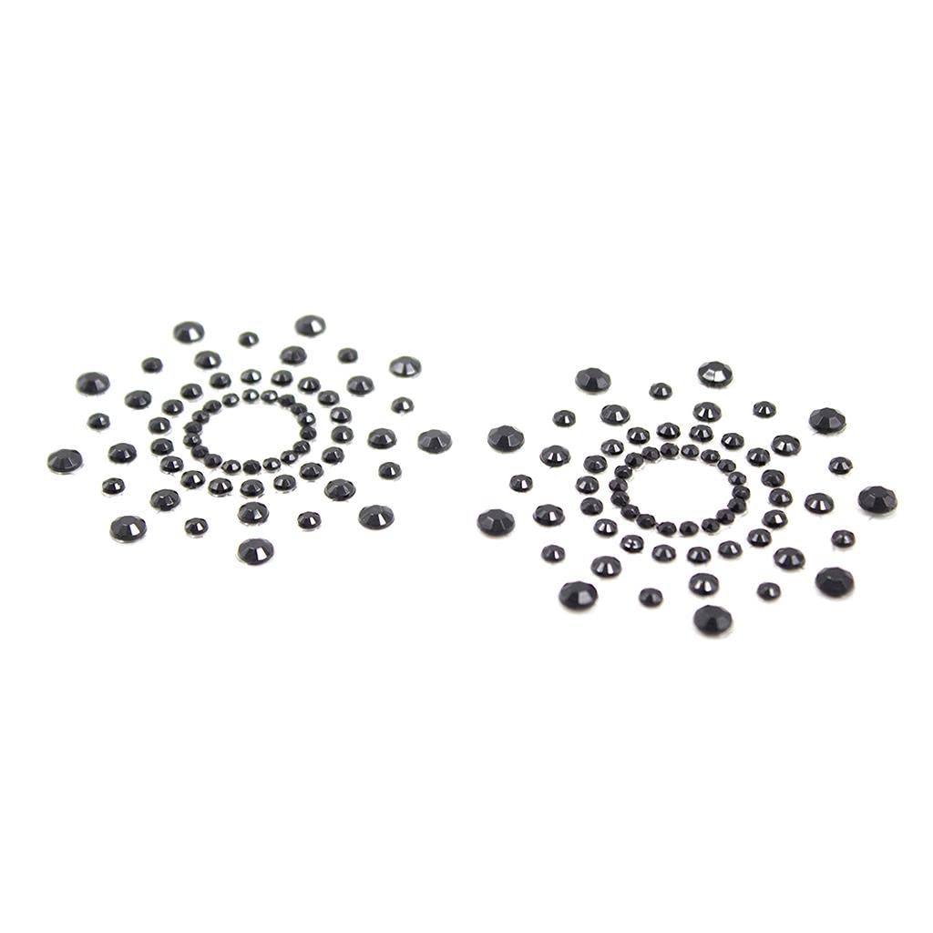 Fun Sexy Crystal Rhinestone Nipple Pasties Breast Sticker Sex Products Black-image-47