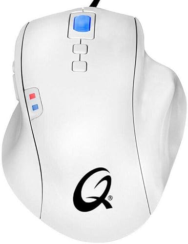 Miniatura 2 de QPAD OM-75 LED Bluelight Optical Ratón de gaming con cable ergonómico para ordenador portátil, 5 botones programables, 1600 dpi