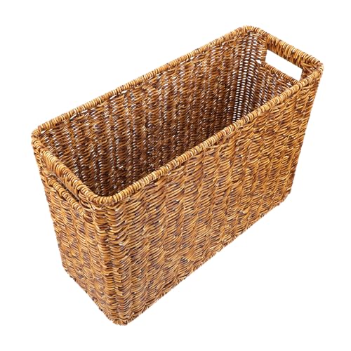 Panier robuste en plastique marron VICASKY pour magazines - 2