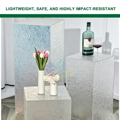 Présentoir en acrylique texturé irisé piédestal cube pour produit - 2