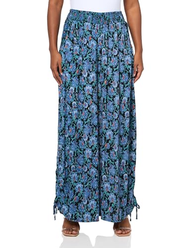 Angie Women's Cinched Side Leg Wide Pant with Pockets