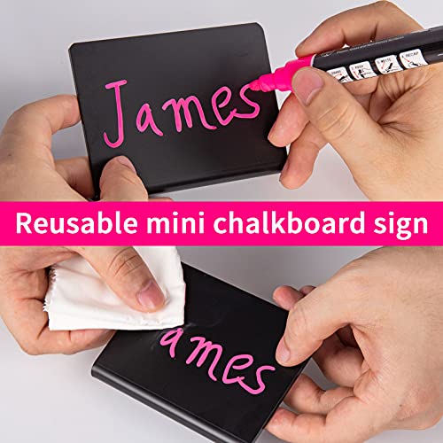 10 Pack Acrylic Mini Chalkboard Signs For Food, Aitee Clear Mini Tabletop Chalkboard Signs, Small Buffet Chalkboards Signs For Weddings, Birthday Parties, Message Board Signs, Buffet,Bakery And Retail #TOP3