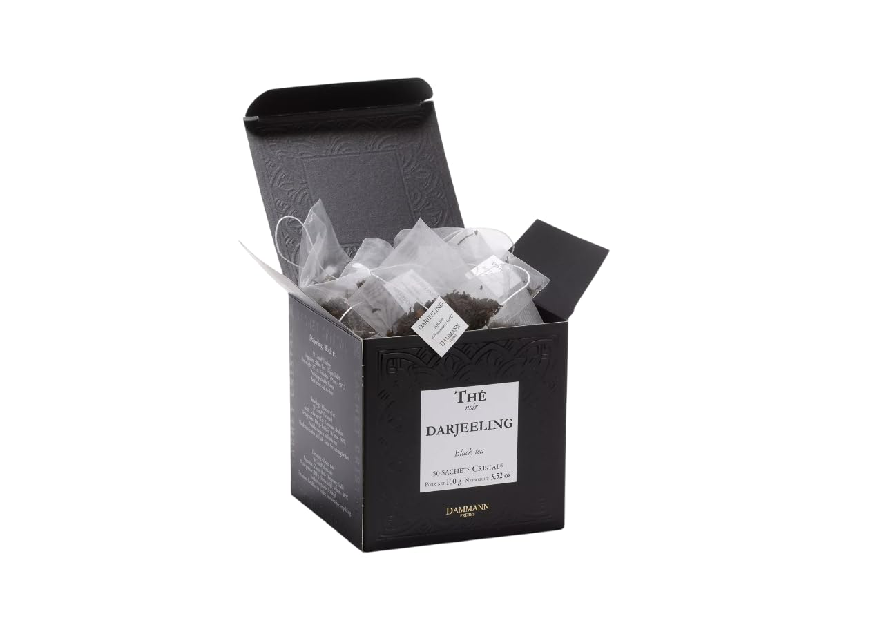Dammann Darjeeling Tea Cristal Teabags (Pack of 1, Total 50 Teabags)