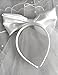 Colorful House Flower Girls White First Communion Veil Headband with Bow, White (Head Band), Small