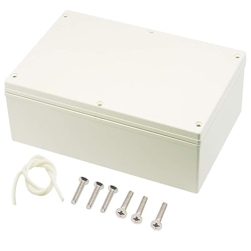Miniatura 6 de Zulkit Caja de conexiones de plástico ABS a prueba de polvo, impermeable, IP65, cajas eléctricas universales para proyectos, gris 7.9 x 4.7 x 2.2