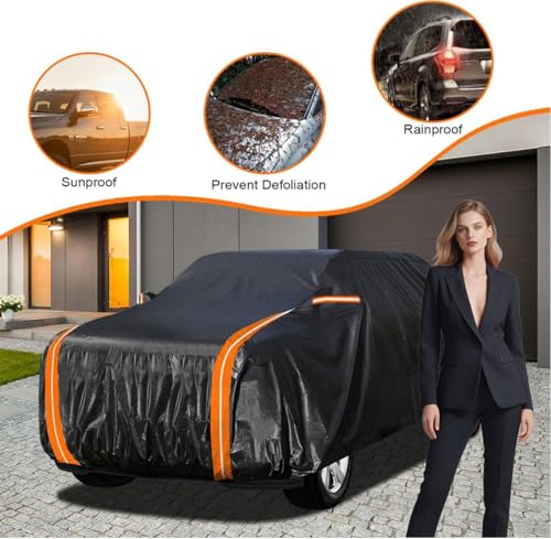 Image of 10 Layers Truck Cover Custom Fit for 2005-2026 Toyota Tacoma Nissan Frontier 5ft Ford F100 Ram 150 250, Full Exterior Car Cover Waterproof All Weather Snow Dust UV Protection, (Up to 215 inch)