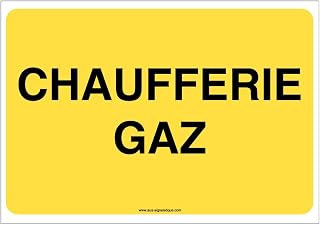 AUA SIGNALETIQUE - Schild für Gasheizung, 150 x 105 mm, selbstklebendes Vinyl