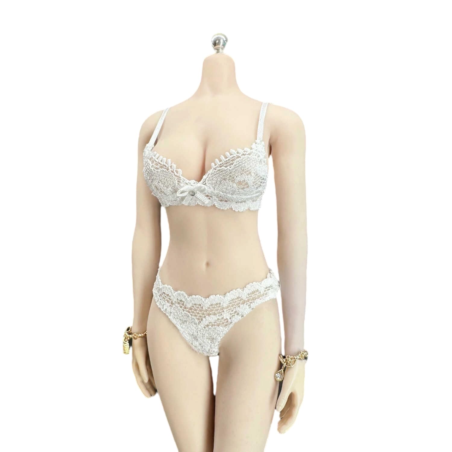 Soutien-gorge bikini dentelle blanc 1/6 vêtement figurine 30 cm PH TBL JO
