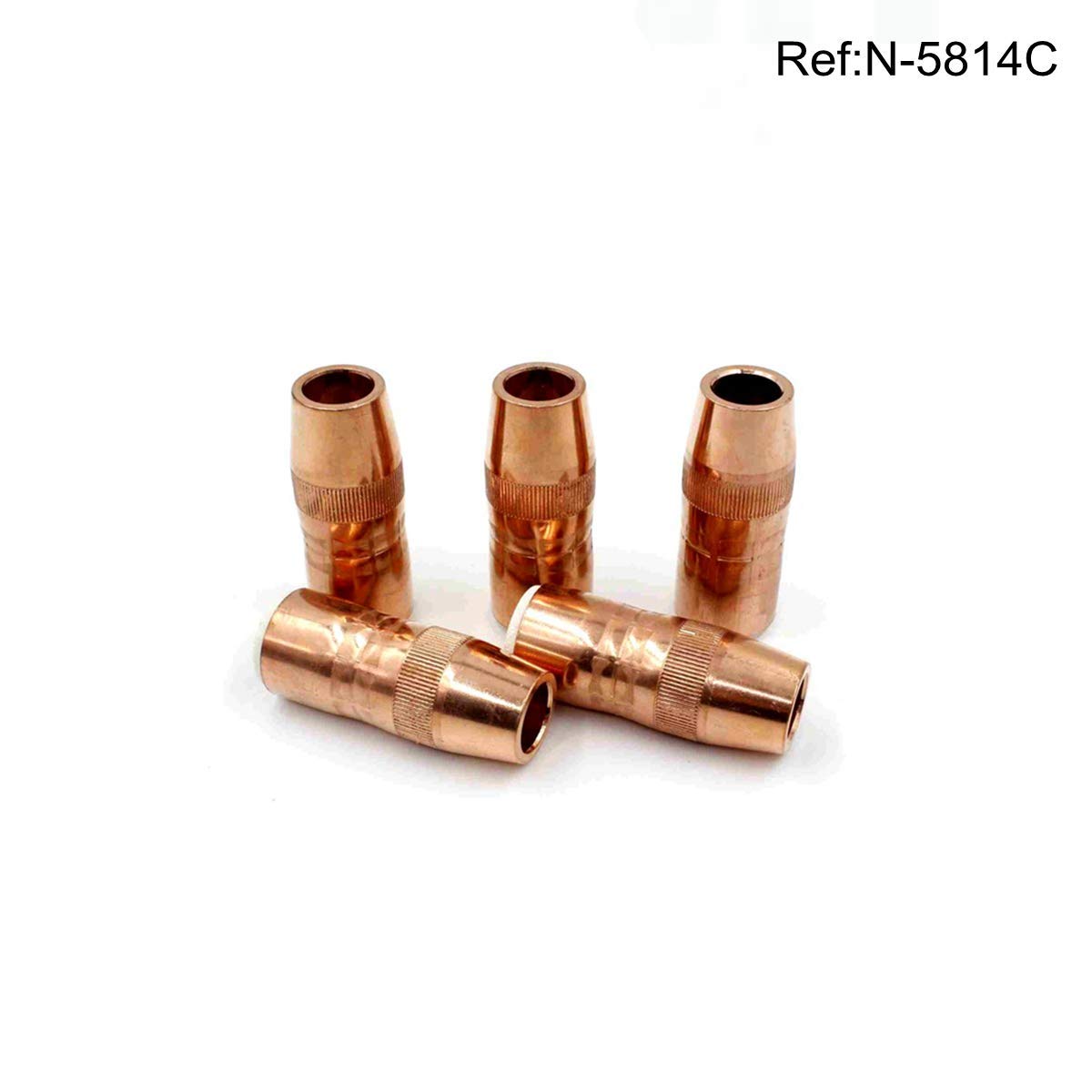 MIG Welding Torch Accessories N-5814C Centerfire Nozzle for Bernard Q-Guns 5pcs