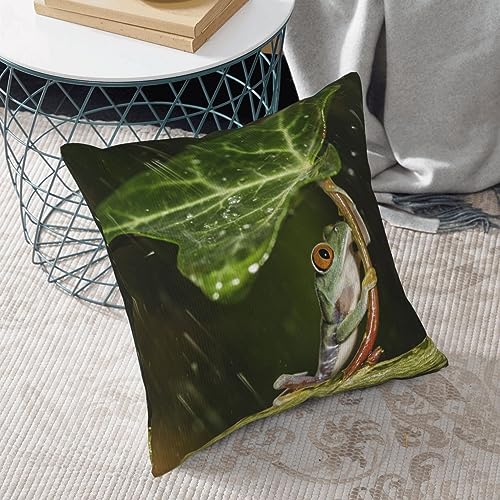 Housse de coussin velours côtelé Peace Tree Frog imprimé élégant canapé - 7