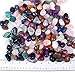 DANCING BEAR 2 Pounds (lbs) Tumbled Polished Natural & Dyed Gem Stones + Educational Color ID Sheet & 28 Page Rock & Mineral Identification Book. Average Stone Size 1 inch, Limited Edition