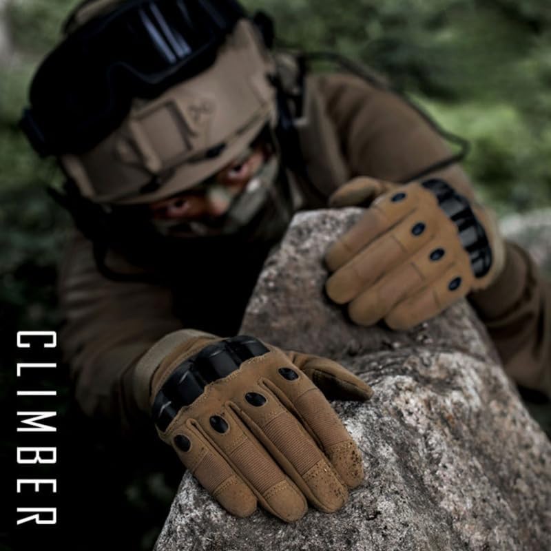 1 Pair Tactical Gloves for Men, Touchscreen Motorcycle Gloves for Sports Motorcycle Cycling Tactical Airsoft Paintball Hunting Hiking Camping Climbing