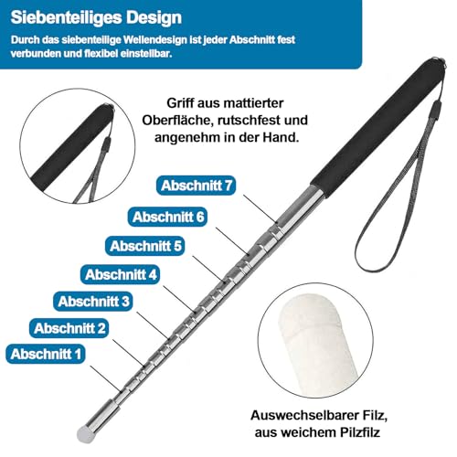 Zeigestab Ausziehbar, 1 Stück Teleskop Stab, Klassenzimmer Zeiger, Zeiger Ausziehbarer,Teleskop Zeigestab, Ausziehbar auf 100 cm, mit Lanyard Lehrzeiger, für Lehrer Whiteboard Tafelzeiger