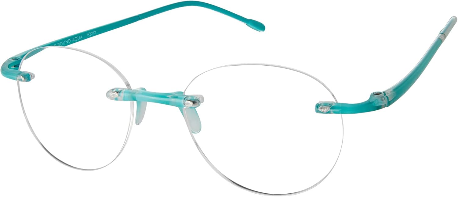 Scojo New York Gels Round Reading Glasses, Handmade Scratch Resistant Readers for Women and Men