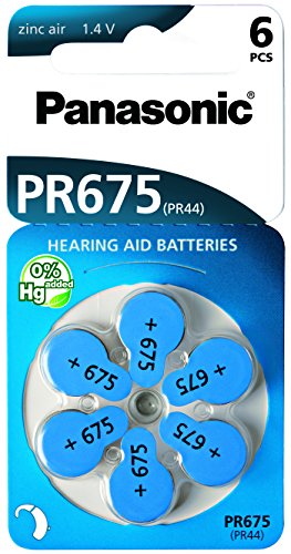 Panasonic Zinc Air 'Hearing Aid' Batteries Pr675Lh X 6