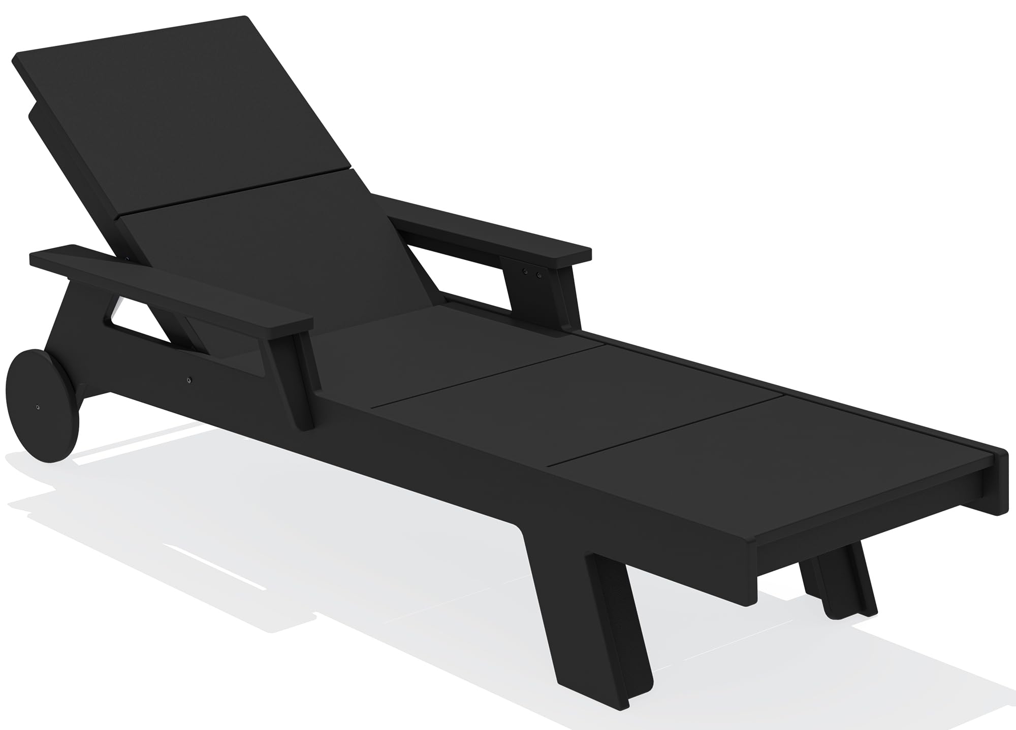 SERWALL Oversized Outdoor Chaise Lounge, Premium HDPE Lounge Chair