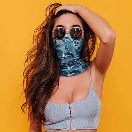 Neck Gaiter Face Mask Reusable, Cloth Face Masks Washable Bandana Face Mask, Sun Dust Protection Balaclava Face Cover Scarf Shield for Fishing Cycling