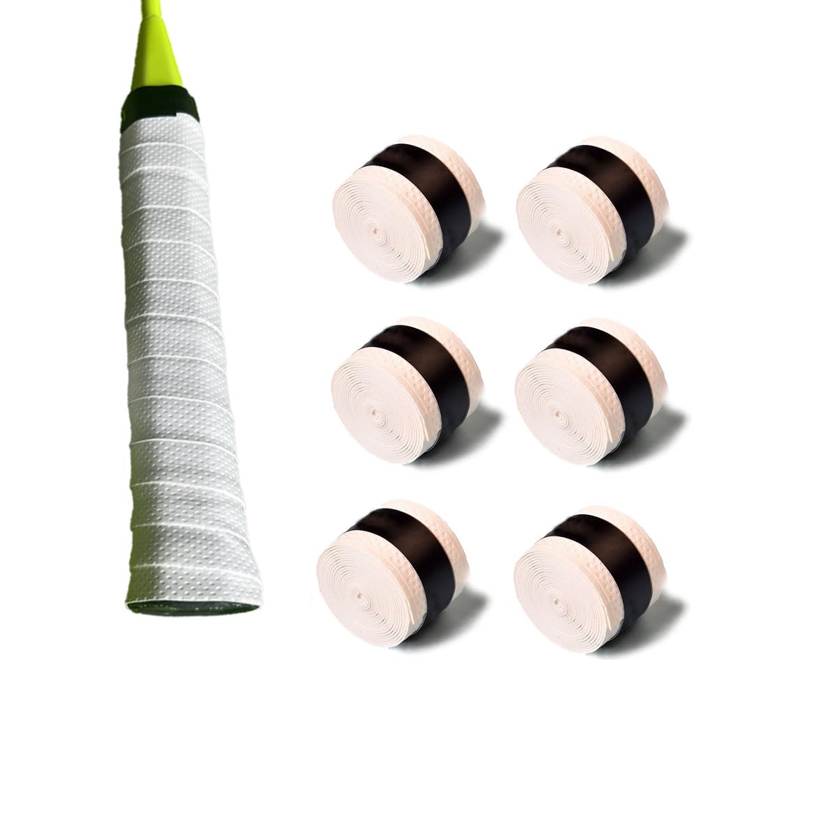 Pack de 6 Cintas para Empuñaduras - Unisex (Blanco)