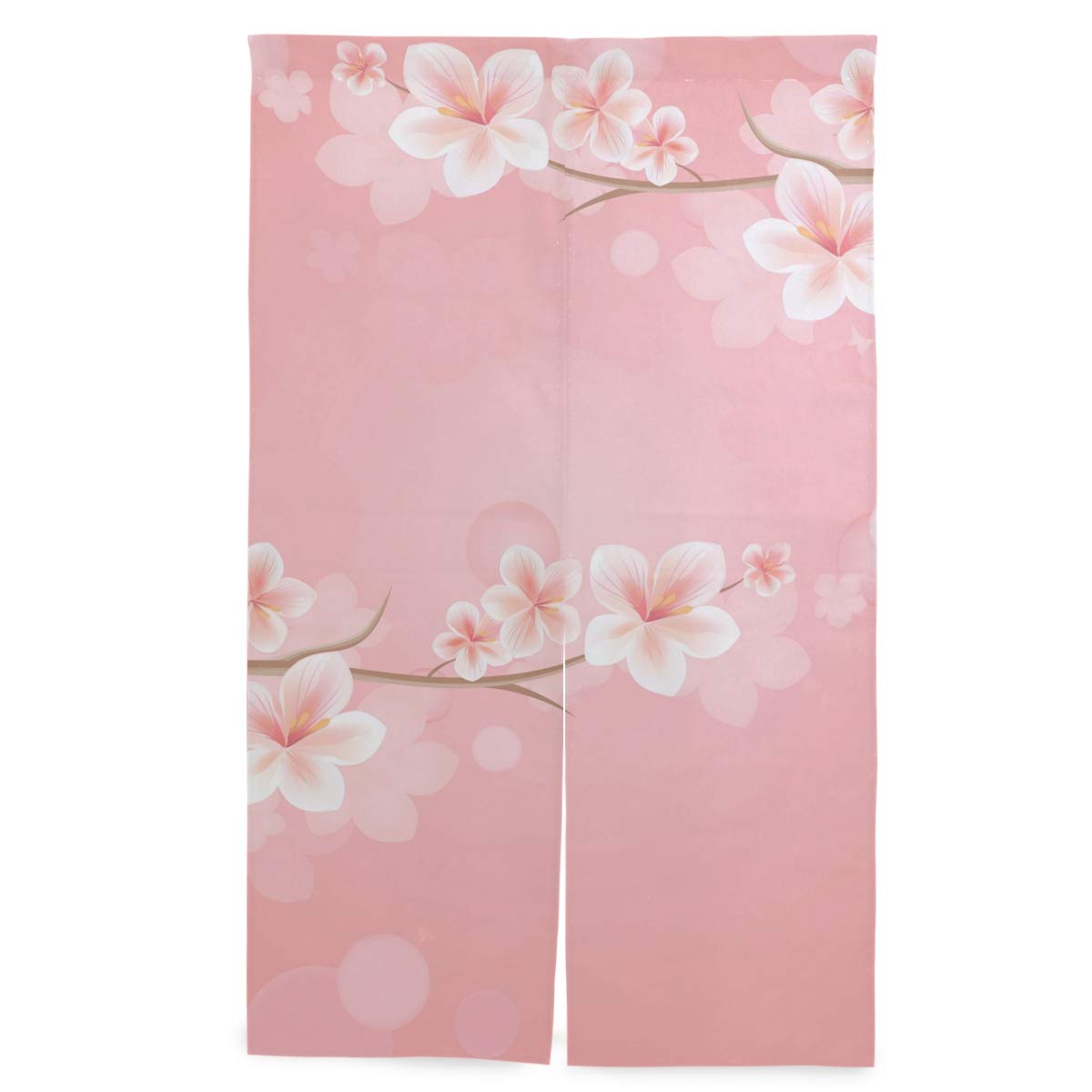 Amazon｜のれん 間仕切り 暖簾 目隠し 障子 桜 花柄 和柄 ピンク